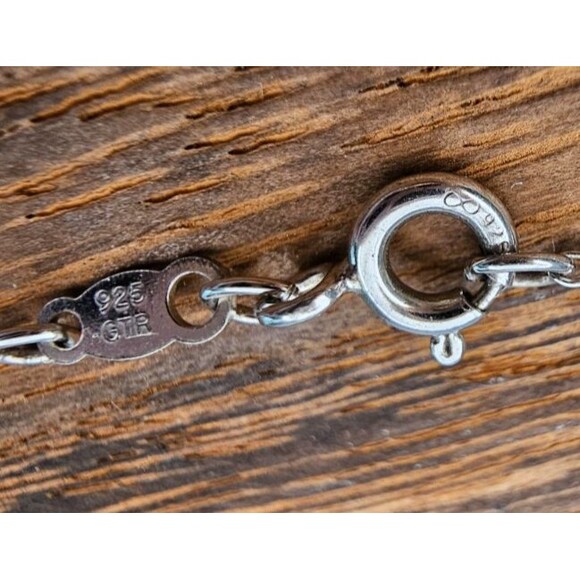 Floating Diamond Halo CZ 18" 925 Sterling Silver Necklace - Picture 6 of 6